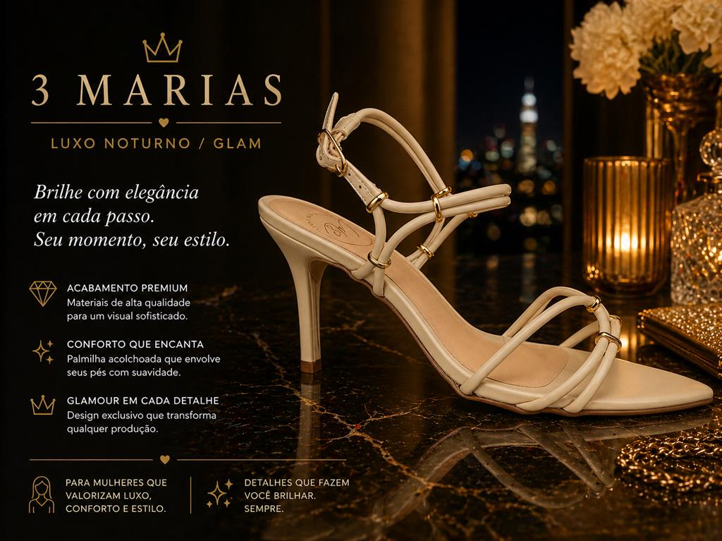 Sandália Bico Folha - 3 Marias